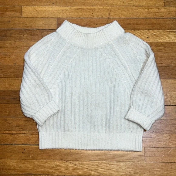 3.1 Phillip Lim 3/4 Sleeve Lofty Rib Alpaca Blend Sweater, size XS - Picture 2 of 11